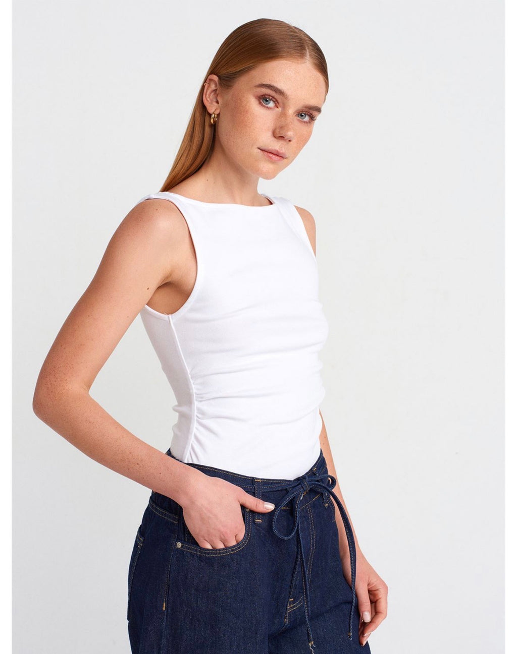 Black/white/Brown top