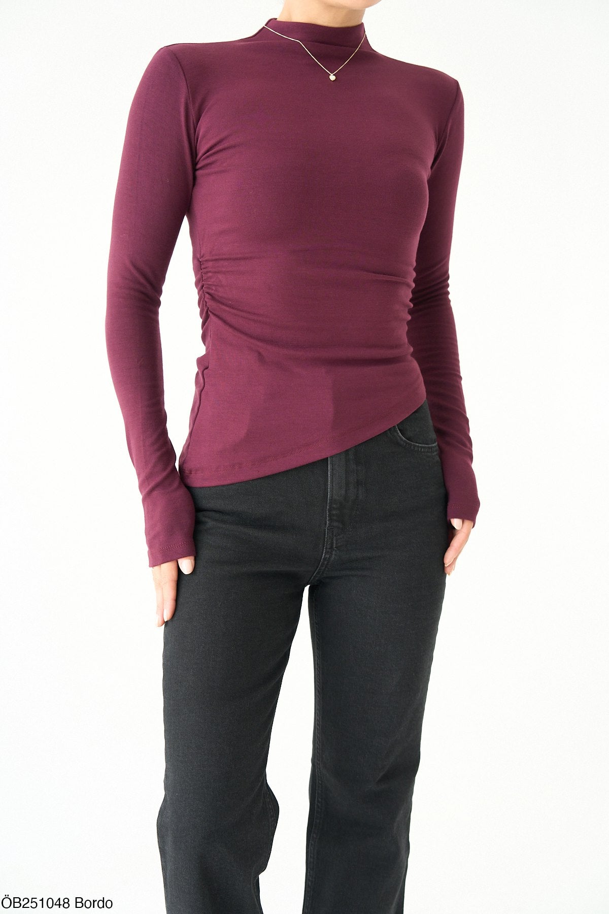 Burgundy top