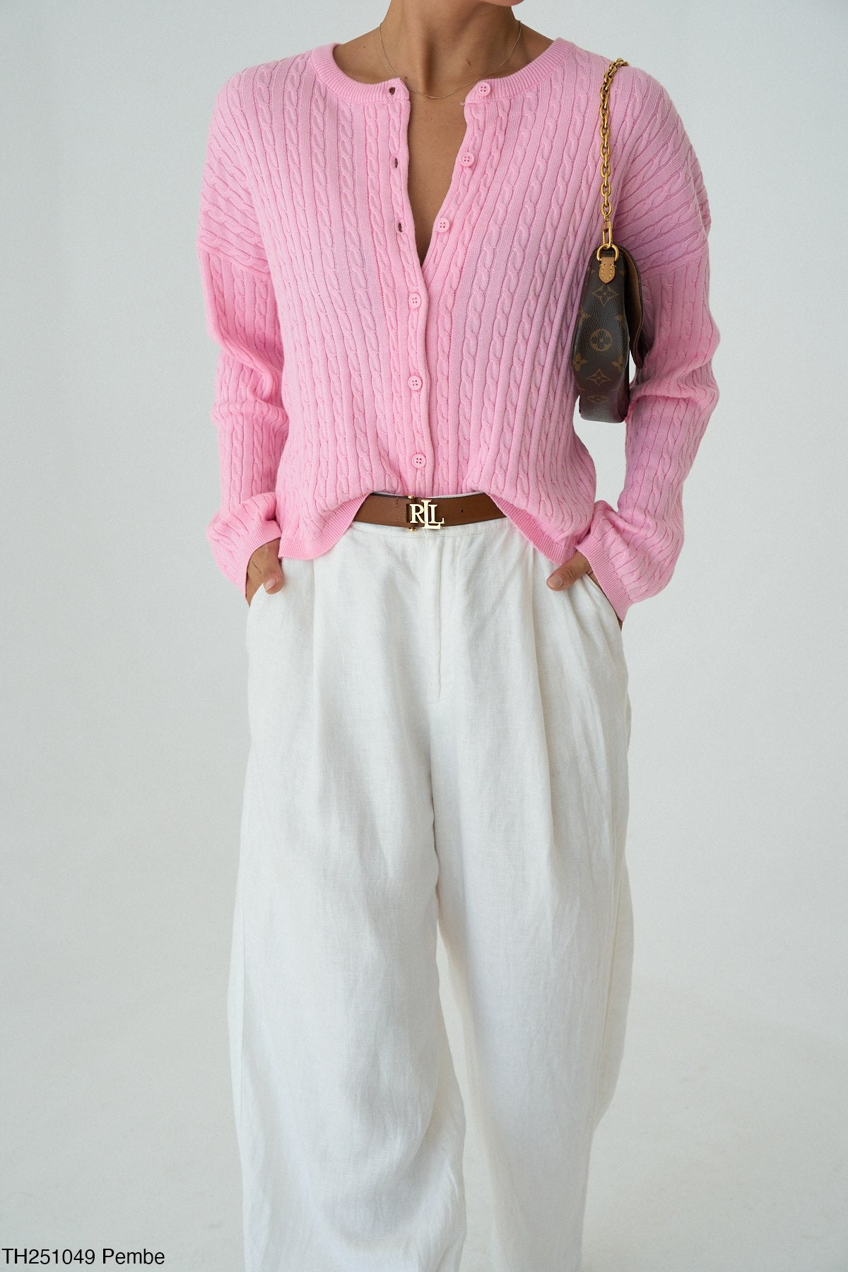Pink cardigan