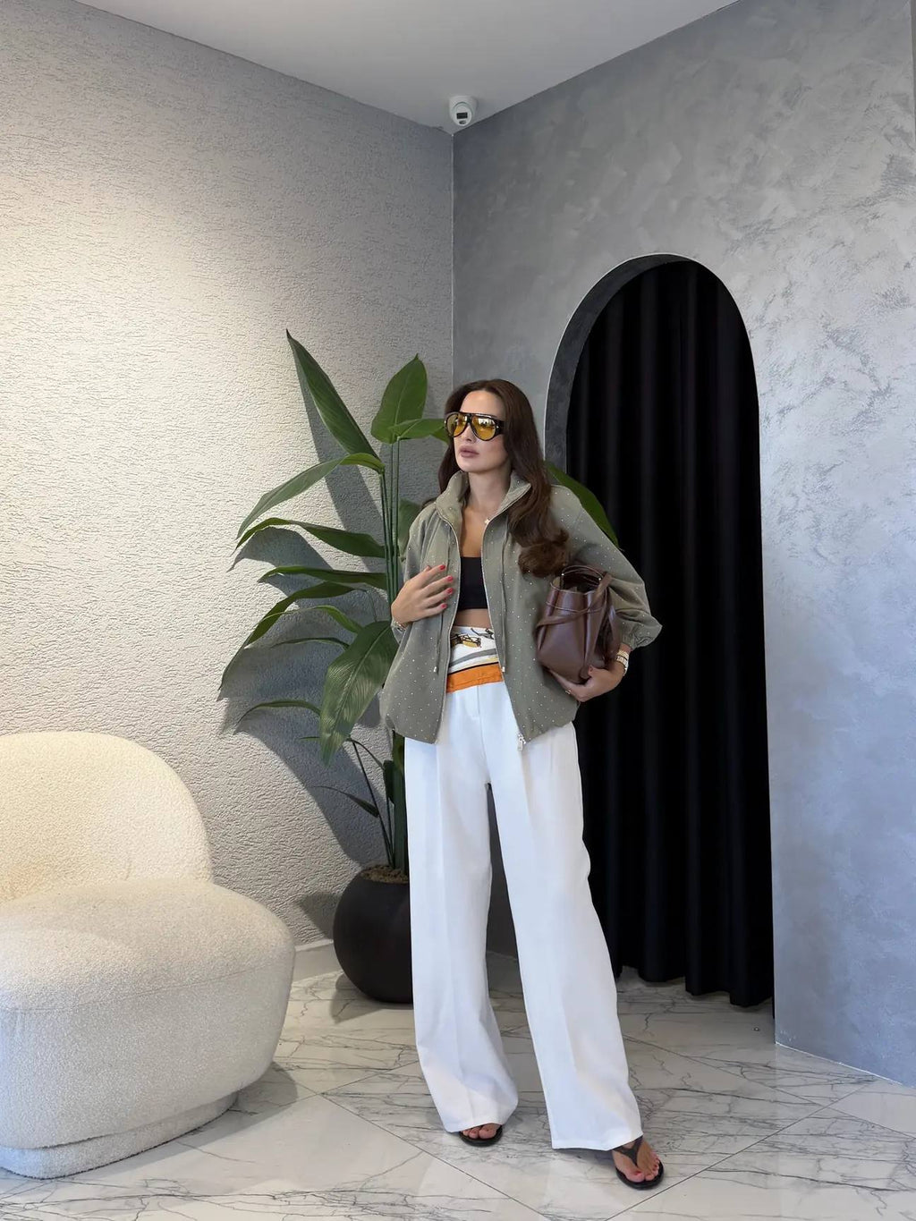 Olive green/ Beige Jacket
