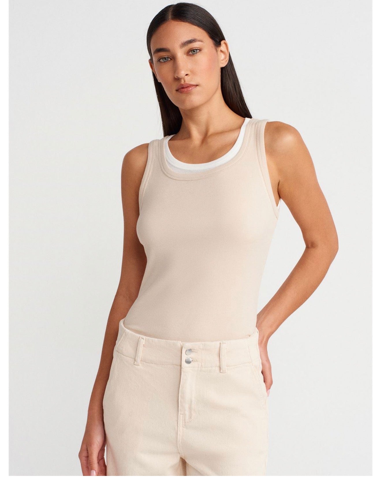 Beige/Pink/yellow top