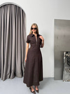 Brown jeans dress