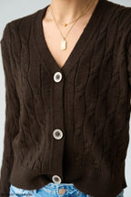 Dark blue / brown cardigan