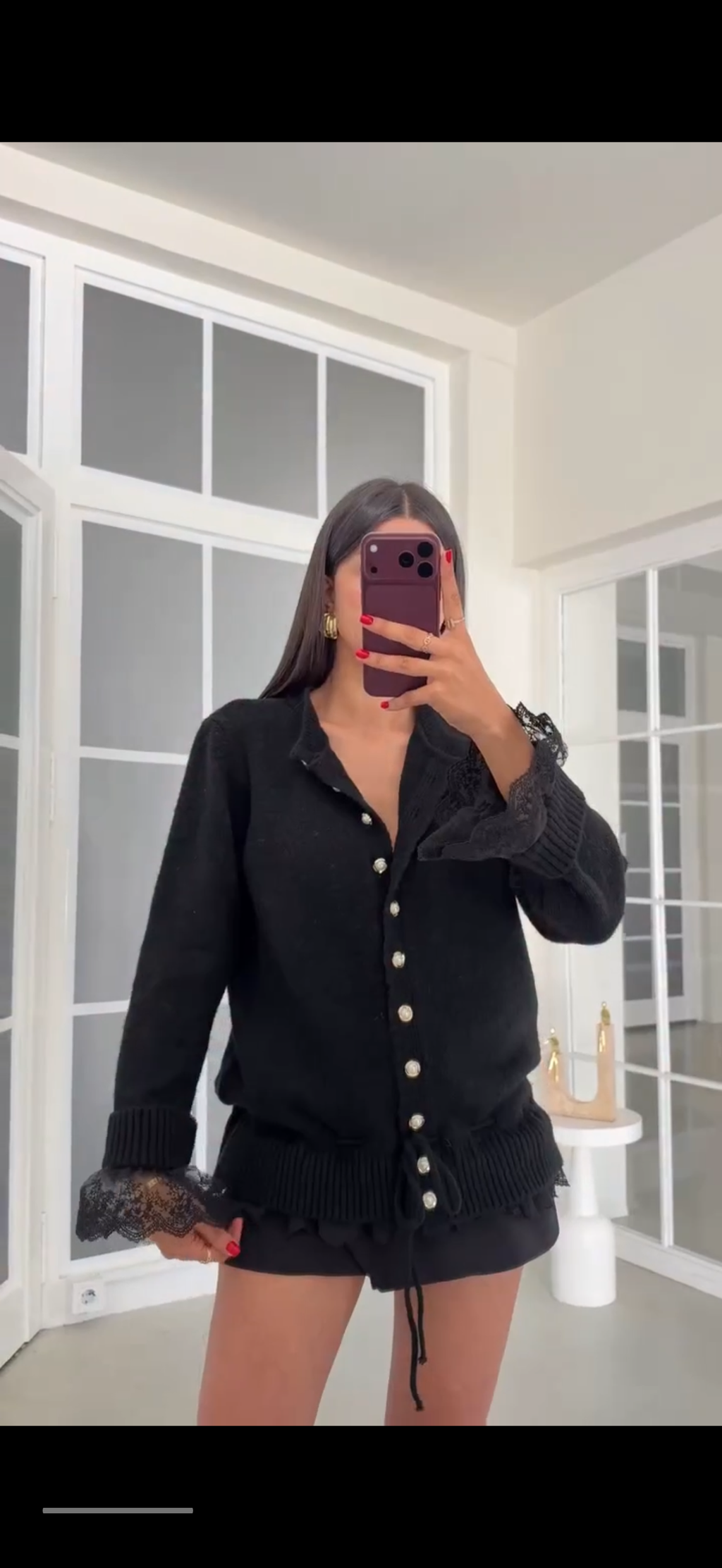 Black/Grey Cardigan