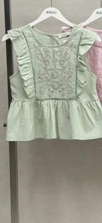 Baby blue/ Green top