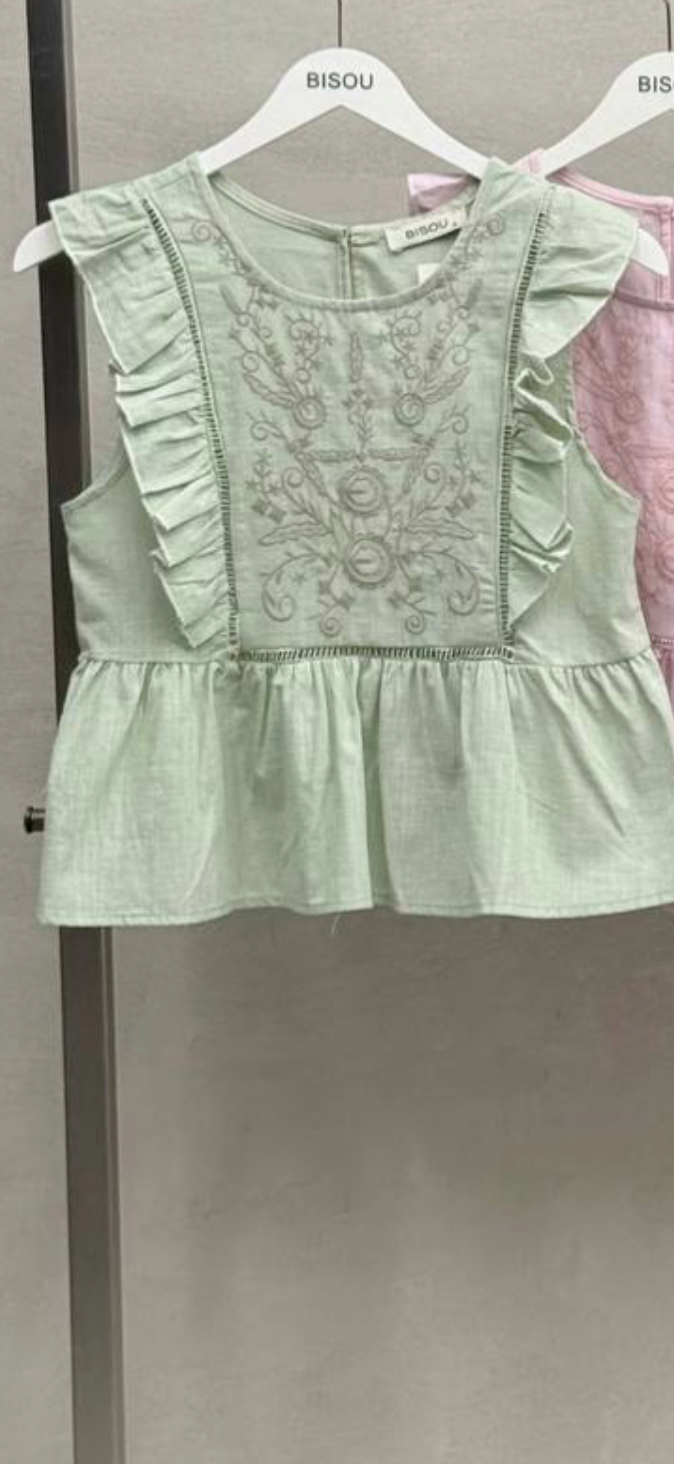 Baby blue/ Green top