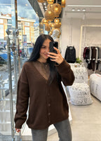 Brown cardigan