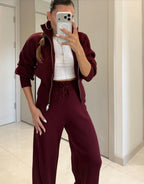 Beige Burgundy set