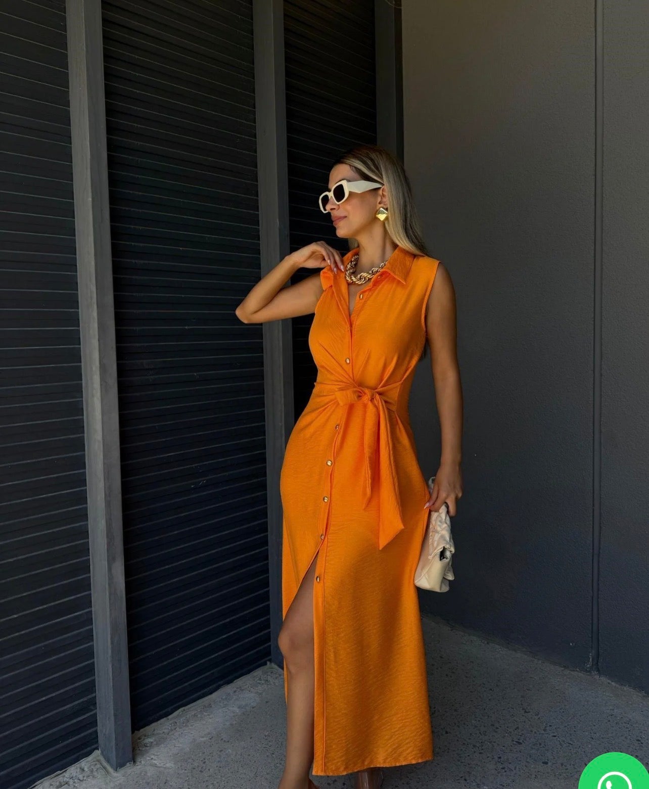 Orange / Black dress