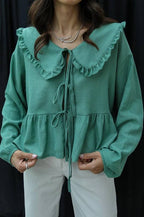 Green/ grey top