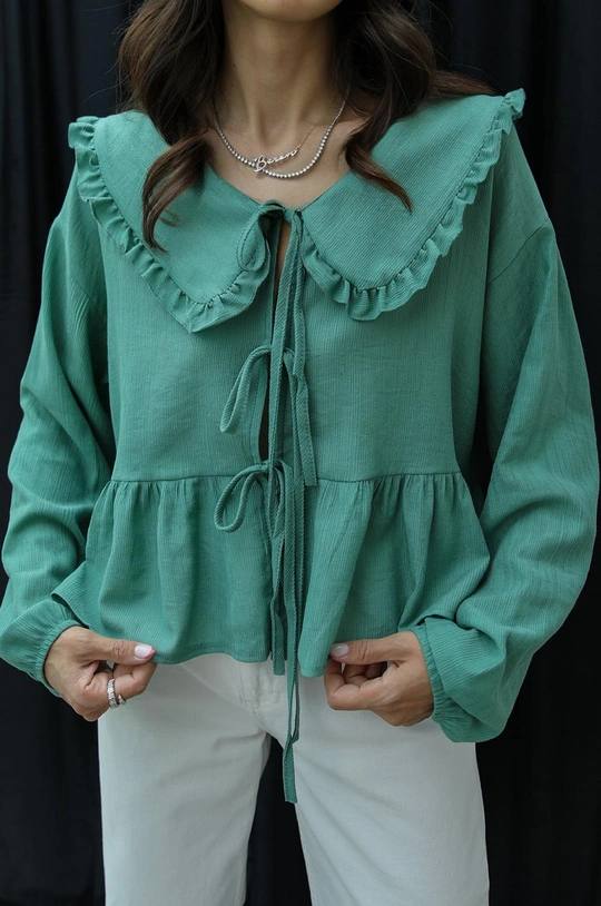 Green/ grey top