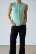 Mint/ beige vest