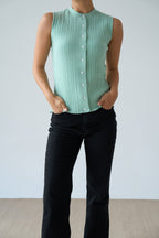 Mint/ beige vest