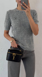Grey/Red Top
