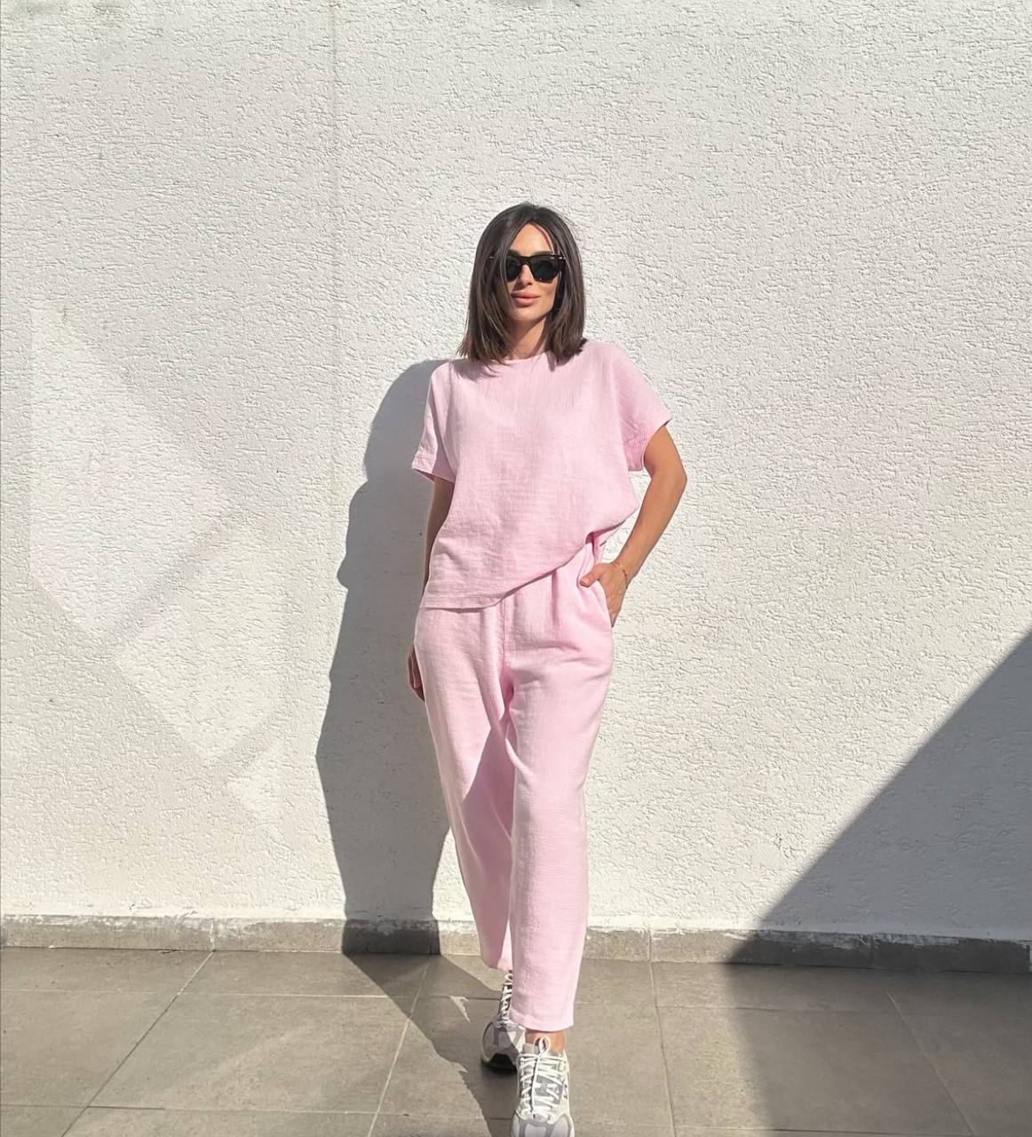 Pink/Beige set