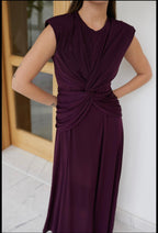 Burgundy/ black dress