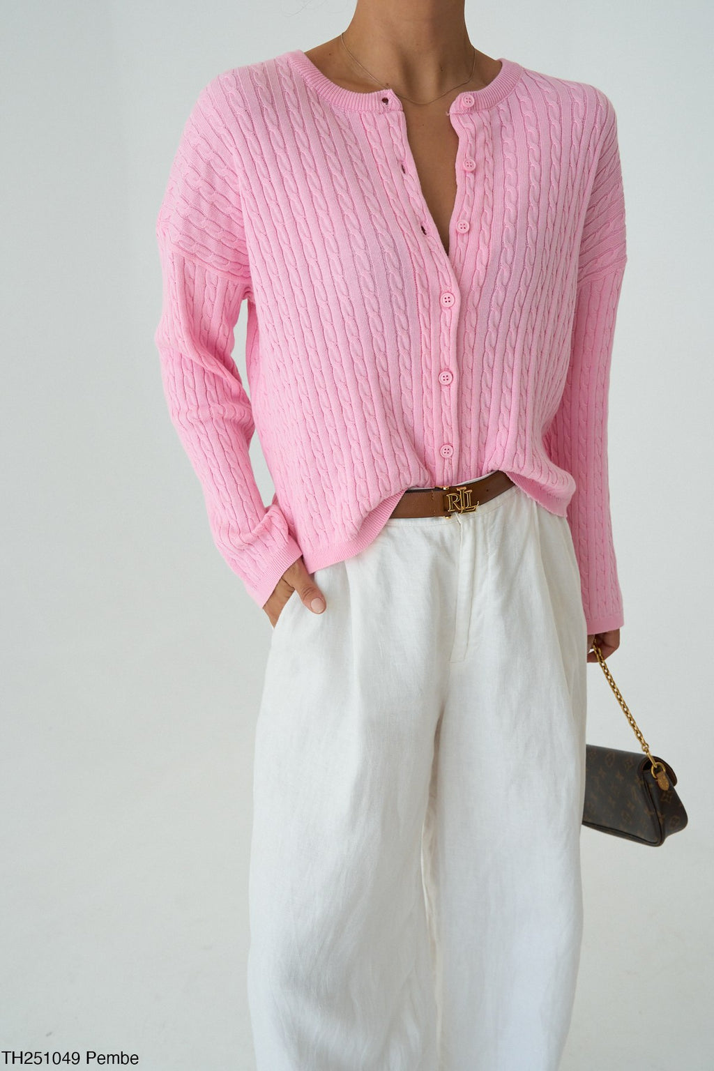 Pink cardigan