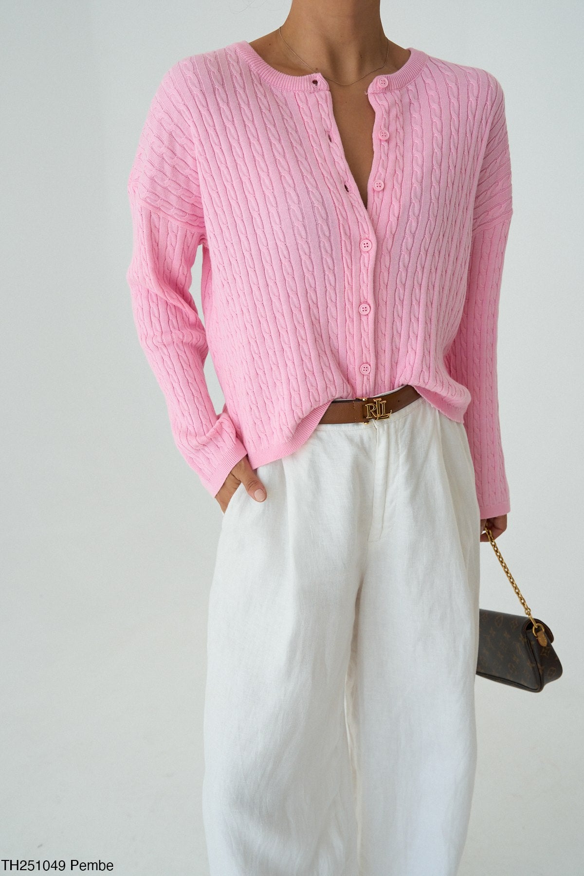 Pink cardigan