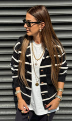 Black white cardigan