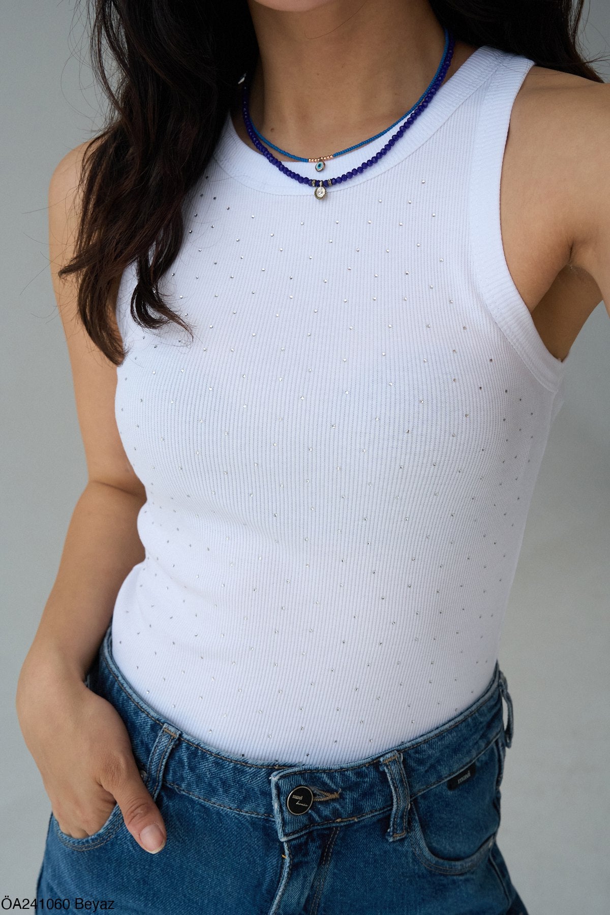 Pink white top