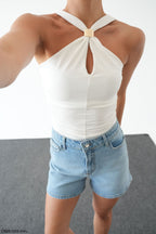 Red/white top