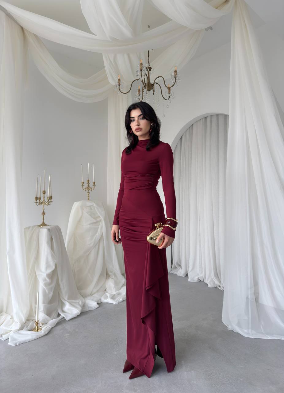 Burgundy dress