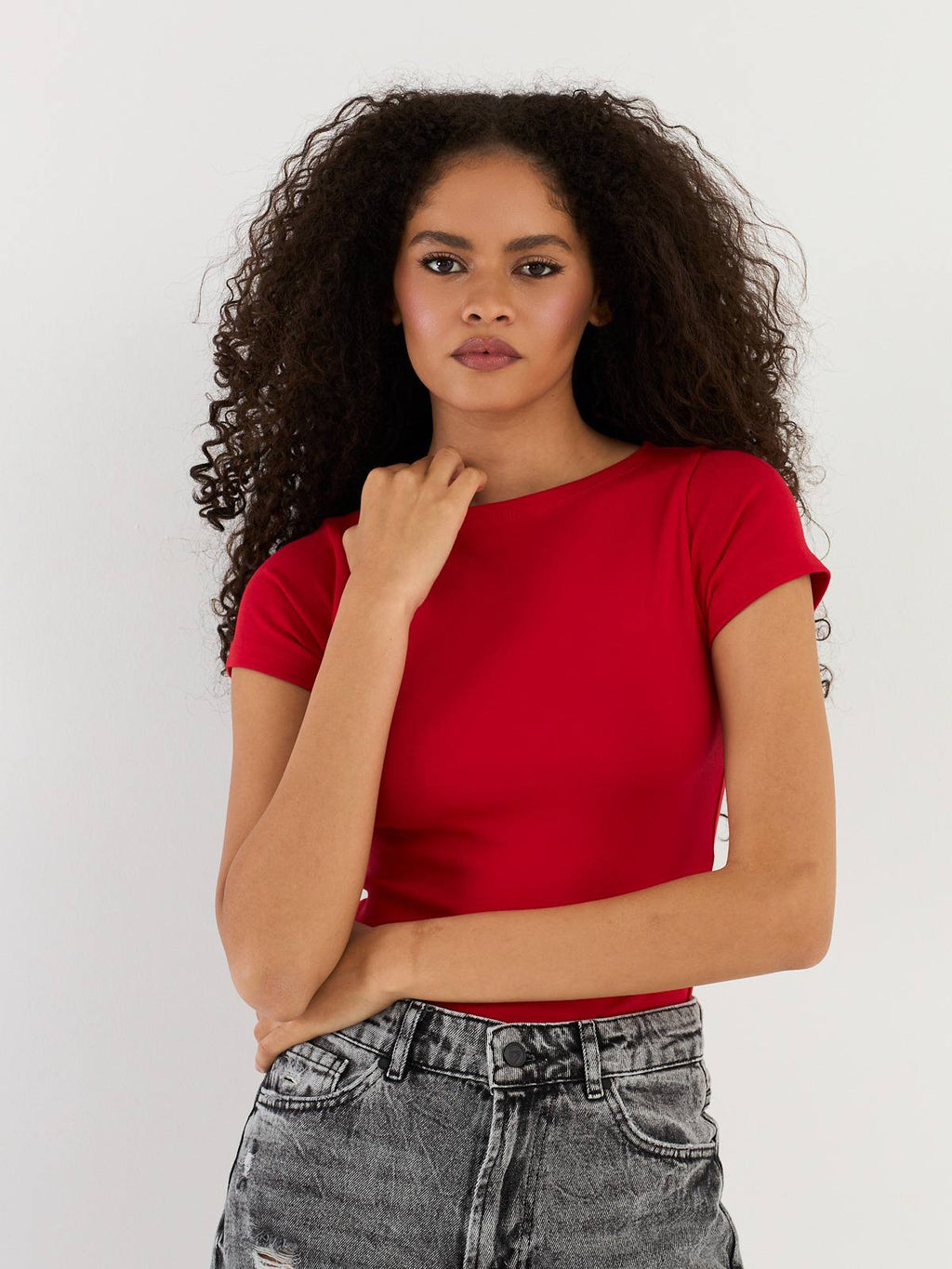 Red/Pink/Olive green top