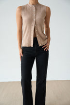Mint/ beige vest