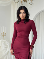 Burgundy dress