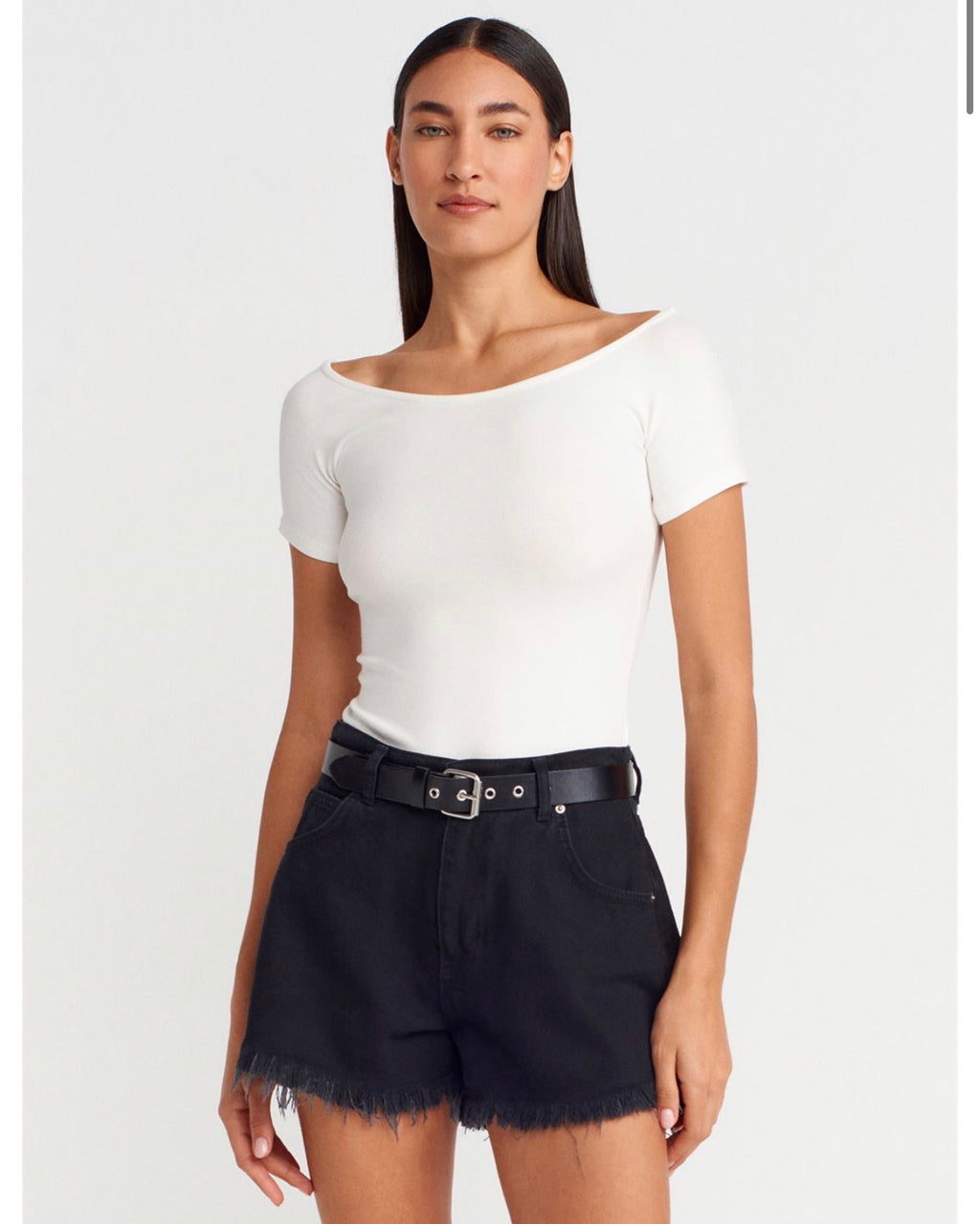 Pink/White top