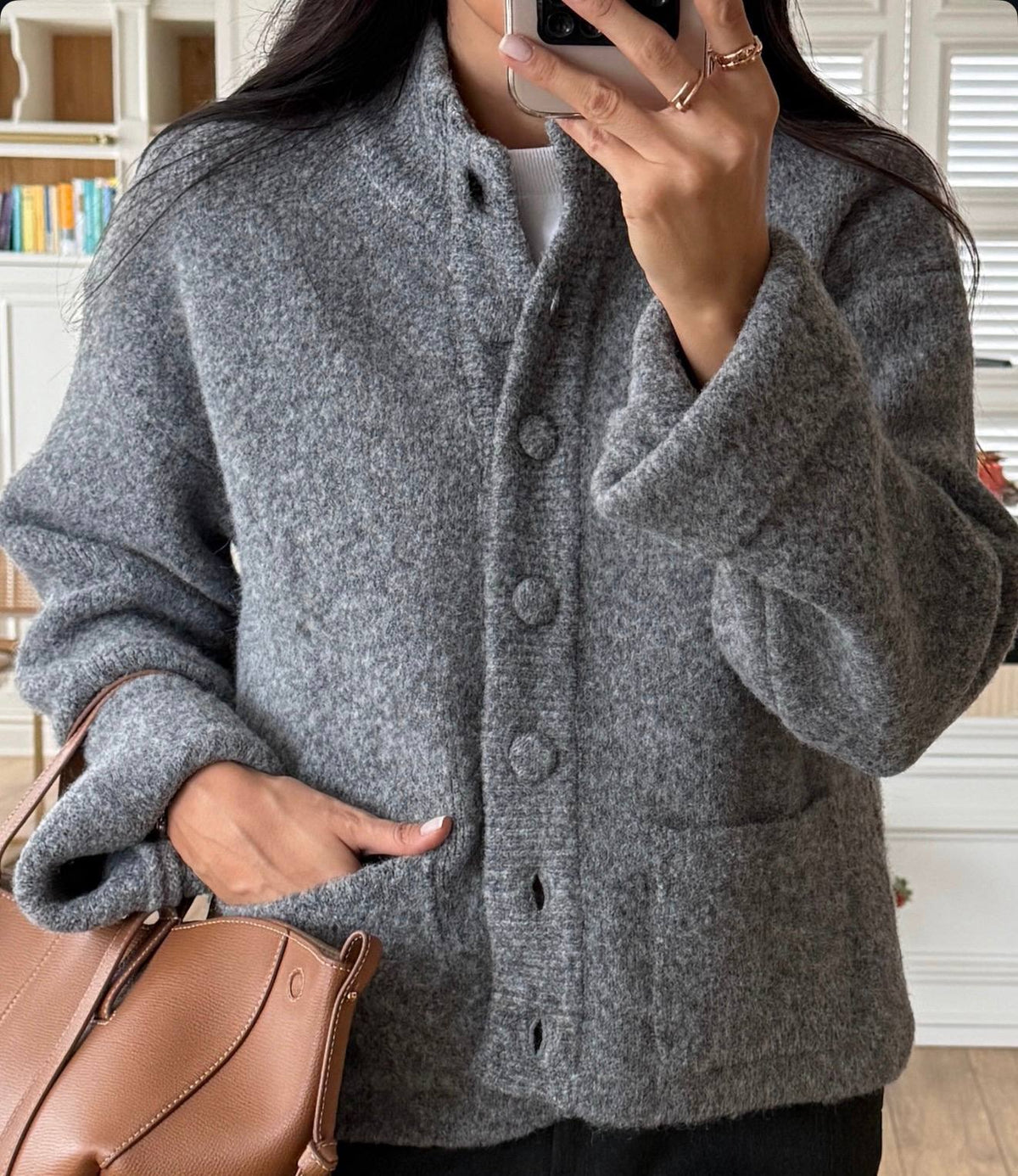 Grey cardigan