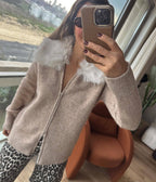 Grey/ Beige top