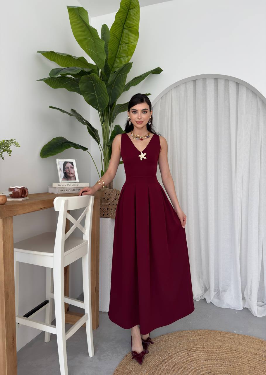Burgundy dress