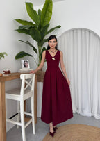 Burgundy dress