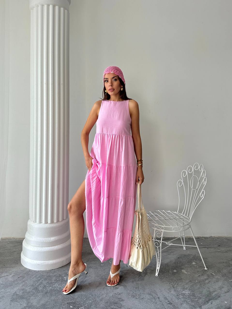Brown Pink dress