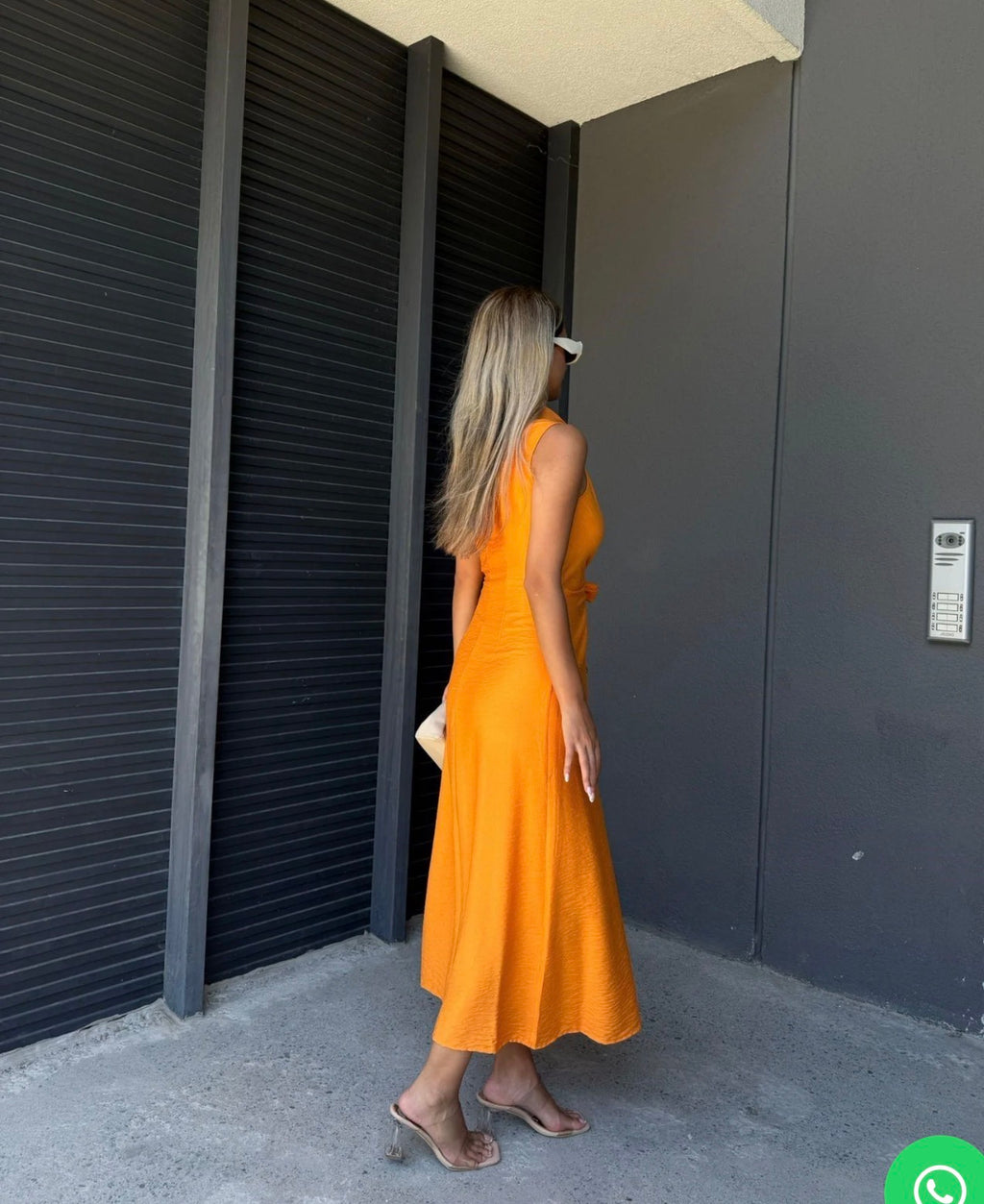 Orange / Black dress