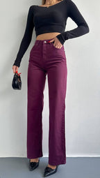 Burgundy jeans