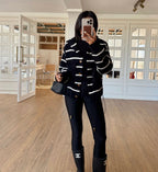 Black white cardigan