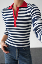 White navy top