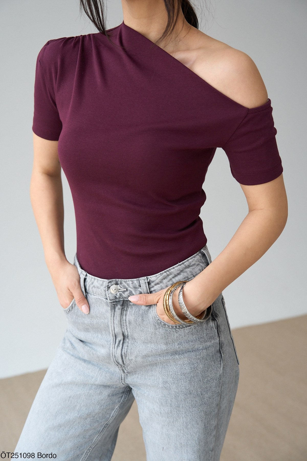 Burgundy top
