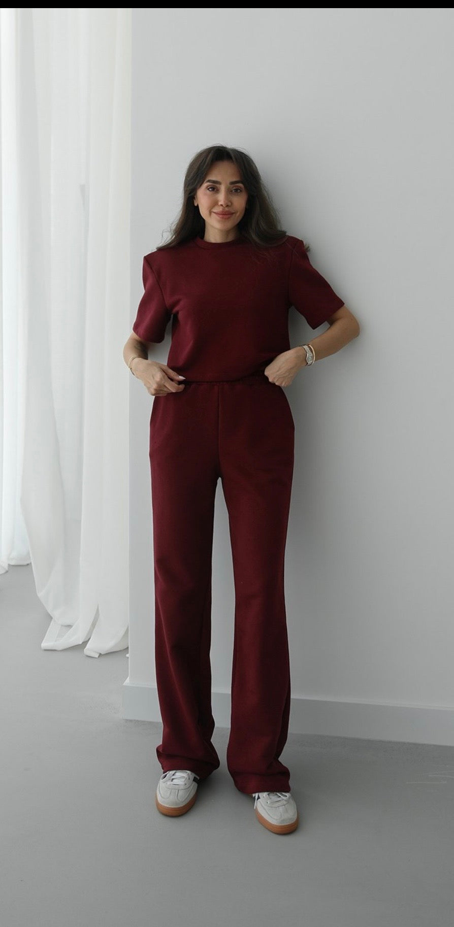 Burgundy/ blue navy set