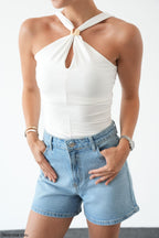 Red/white top
