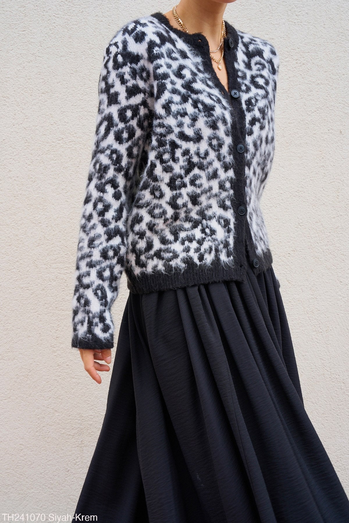 Blue white cardigan