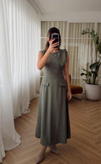 Olive green dress
