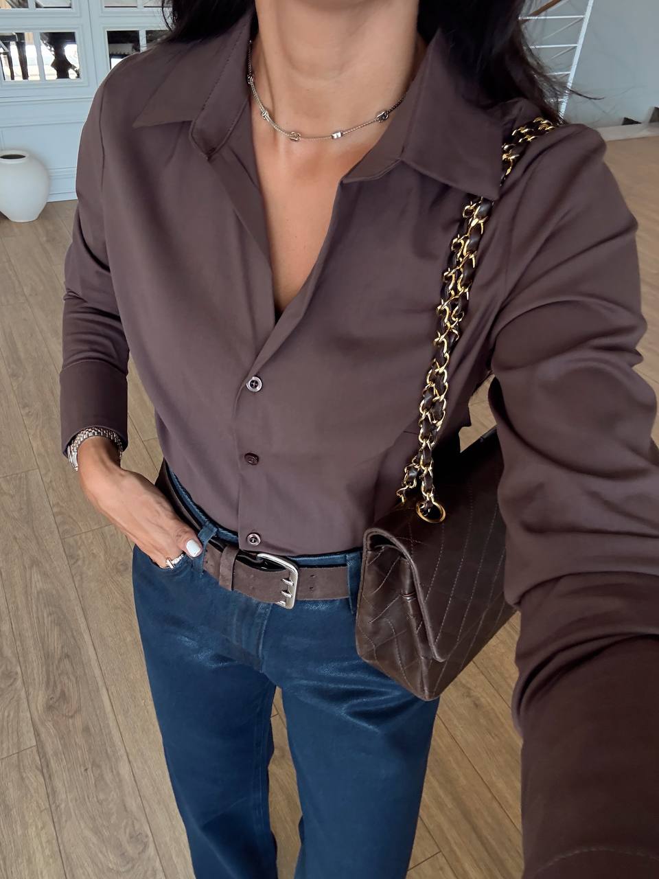 Brown shirt