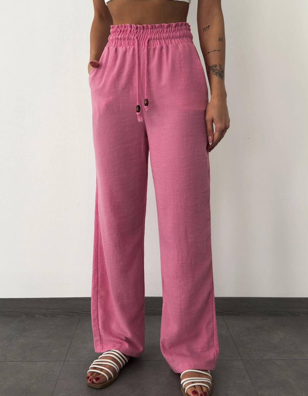 Pink/ olive green pants