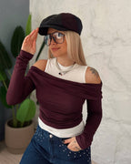 Burgundy Brown top