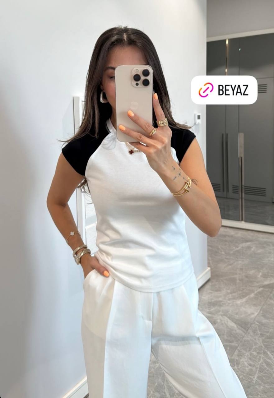 White/Black/Burgundy top
