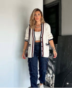 White cardigan