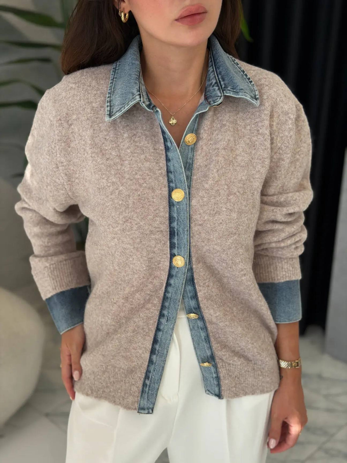 Beige cardigan